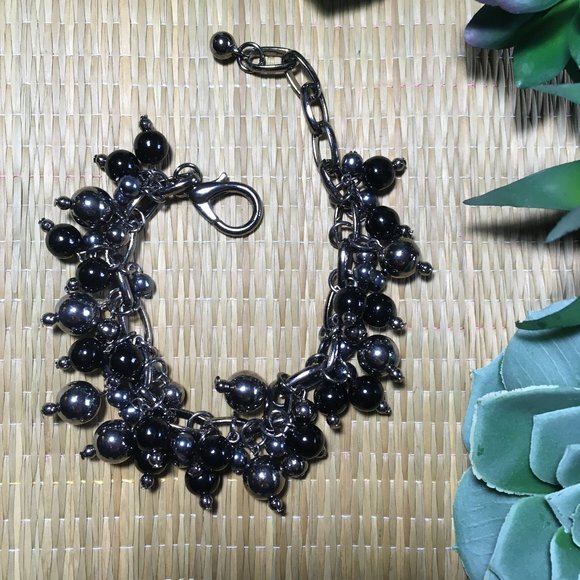 Victoria Star Jewelry - Cha Cha Bracelet in Black/Gunmetal Grey